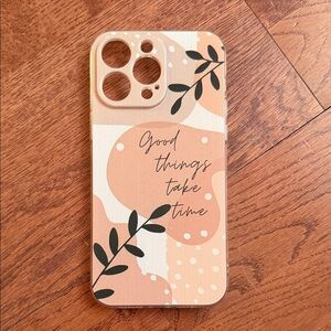 Stylish Tan Phone Case with Inspirational Quote